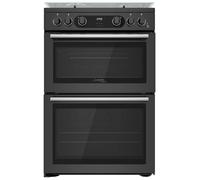 Hotpoint CD67G0C2CA/UK 60cm Double Oven Gas Cooker- Graphite