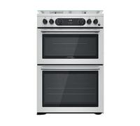 Hotpoint CD67G0CCX/UK Gas Cooker with Double Oven - Grey - A+ Rated - F159671