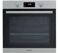 Hotpoint Class 2 SA2 544 C IX Multiflow Plug-in Electric Single Oven, 66L Capacity, Stainless Steel, Multifunction Cooking, Easy Clean Enamel, Programmable Timer, Energy Efficient