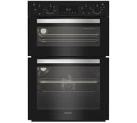 HOTPOINT DIH 10D B Electric Built-under Double Oven - Black, Black