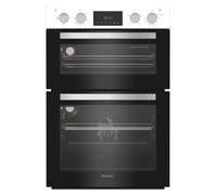 Hotpoint DIH 10D W Built In Electric Double Oven in White and Stainless Steel