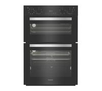 DIH 82G1A B 89cm Built-In Double Fan Oven - Black