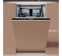 Hotpoint HP4ID11CS80UK Fully Integrated Slimline Dishwasher - Black Control Panel with Fixed Door Fixing Kit - D Rated, Black