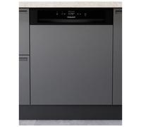 Hotpoint H3BL626BUK 60cm Semi Integrated Dishwasher in Black 14 Place