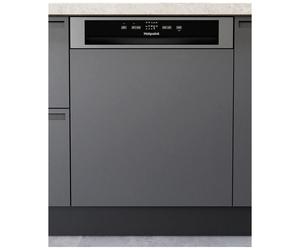 Hotpoint H3BL626XUK 60cm Semi Integrated Dishwasher in Inox Place E Ra