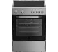Hotpoint H6V5KMX/UK 60cm Single Oven Electric Cooker with Ceramic Hob - Stainless Steel - A Rated, Stainless Steel