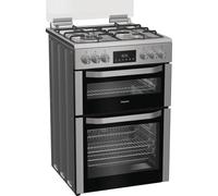 Hotpoint H6V5KMX/UK 60cm Wide Single Oven Electric Cooker with Ceramic Hob - Stainless Steel