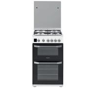 Hotpoint HD5G00CCW/UK - White 4 Zone Gas Cooker - Catalytic cleaning - A energy