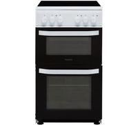 Hotpoint Hd5V92Kcw_Wh 50Cm Double Electric Cooker With Ceramic Hob - White