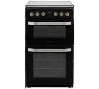 Hotpoint Hd5V93Ccb/uk_Bk 50Cm Double Electric Cooker With Ceramic Hob - Black