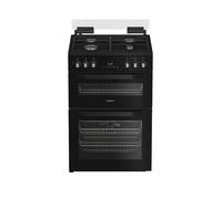 Hotpoint HDD6GDC2B1 - Black Dual Fuel Double Cooker - 60cm - A Energy