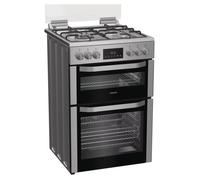 Hotpoint HDD6GDC2WX 60cm Dual Fuel Cooker - Stainless Steel - A/A Rated, Stainless Steel