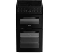 HOTPOINT HDE5VDCB 50 cm Electric Ceramic Cooker - Black, Black