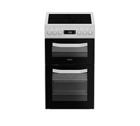 Hotpoint HDE5VDCW Ceramic Electric Cooker with Double Oven A
