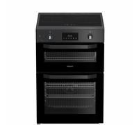 Hotpoint HDE6IDC2SA 60cm Double Oven Electric Cooker - Black