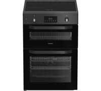 Hotpoint HDE6IDC2SA 60cm Double Oven Electric Cooker with - Anthracite - A Rated, Grey