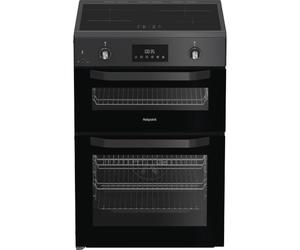 Hotpoint HDE6IDC2SA 60cm Wide Double Oven Electric Cooker with Induction Hob - Anthracite