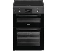 Hotpoint HDE6IDC2SA 60cm Wide Double Oven Electric Cooker with Induction Hob - Anthracite