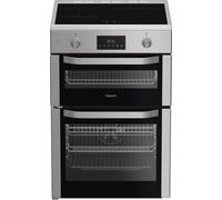 Hotpoint HDE6IDC2X 60cm Double Oven Electric Cooker with Induction Hob - Stainless Steel - A Rated, Stainless Steel