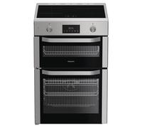 Hotpoint HDE6IDC2X Stainless Steel 60cm Electric Induction Freestanding Double Cooker