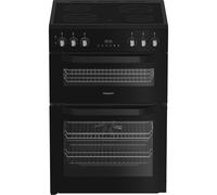 Hotpoint Hde6Vdc2B1 - Black Electric Double Cooker - 60Cm Ceramic Hob - A Rated