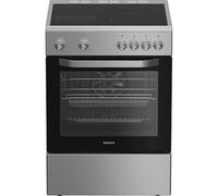 Hotpoint HDE6VDCASB1 Double Oven Electric Cooker with Ceramic Hob - Black - A