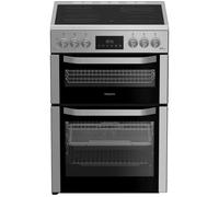 Hotpoint HDE6VDCASX 60cm Double Electric Ceramic Cooker