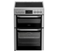 Hotpoint HDE6VDCASX Ceramic Electric Cooker with Double Oven A