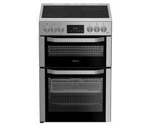 Hotpoint HDE6VDCASX 60cm Double Oven Electric Cooker in Stainless Stee