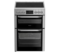 Hotpoint HDE6VDCAX 60cm Double Oven Electric Cooker in Stainless Steel