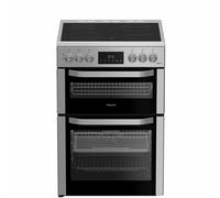 Hotpoint HDE6VDCAX Ceramic Electric Cooker with Double Oven A