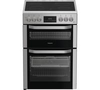 Hotpoint HDE6VDCAX Ceramic Electric Cooker with Double Oven A