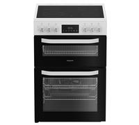 HOTPOINT HDE6VDW 60 cm Electric Ceramic Cooker - White, White