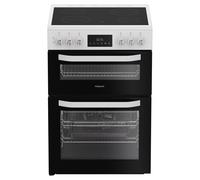Hotpoint HDE6VDW 60cm Electric Cooker with Ceramic Hob - White - A Rated, White