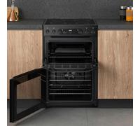 Hotpoint HDEU67V9C2BUK 60Cm Double Oven Electric Cooker With Ceramic Hob - Black