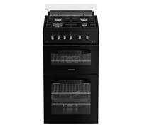 Hotpoint HDG5GCB 50cm Double Oven Gas Cooker with Glass Lid in Black 5