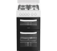 Hotpoint HDG5GCW White 50cm Freestanding Gas Double Cooker