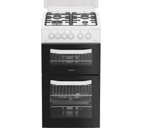 Hotpoint HDG5GCW 50cm wide Double Oven Gas Cooker - White White
