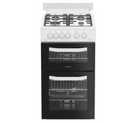 Hotpoint HDG5GDW 50cm Double Oven Gas Cooker with Glass Lid in White 5