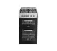 Hotpoint HDG5GCX 50cm wide Double Oven Gas Cooker - Stainless Steel - A+/A Rated