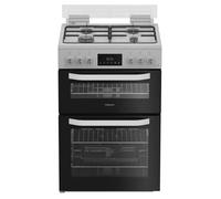 Hotpoint HDG6GDCW Gas Cooker with Double Oven A+