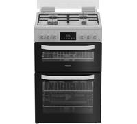 Hotpoint HDG6GDCW 60Cm Gas Double Oven Cooker - White