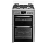 Hotpoint HDG6GDCX 60cm Double Oven Gas Cooker - S/Steel