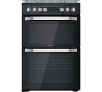Hotpoint Hdm67G9C2Cb/uk_Bk 60Cm Double Electric & Gas Cooker With Gas Hob - Black