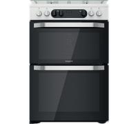 Hotpoint HDM67G9C2CW/UK 60cm Double Oven Dual Fuel Cooker - White - A/A Rated