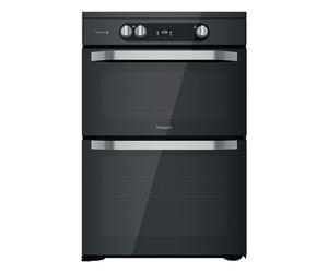 Hotpoint HDM67I9H2CB Black Freestanding 60cm Electric Induction Double Cooker