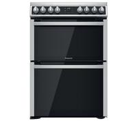 Hotpoint HDM67V8D2CX 60cm Electric Cooker in St St Double Oven Ceramic
