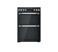 Hotpoint HDM67V9HCB/U 60Cm Electric Double Cooker, Solar Plus Grill, Multiflow Main , Power 2.3, Cer