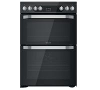 Hotpoint HDM67V9HCB 60cm Electric Cooker in Black Double Oven Ceramic