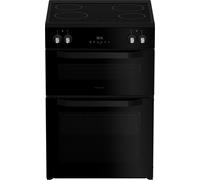 HOTPOINT Multiflow HDME6VDC2AB 60 cm Electric Ceramic Cooker - Black, Black